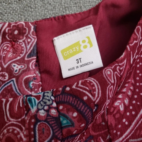 3T Toddler Dress Paisley Print with Ruffle Hem - Picture 5 of 8